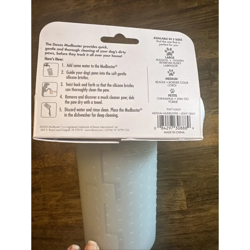 Dexas NEW Medium Mudbuster Portable Dog Paw Mud Dirt Washer Cleaner